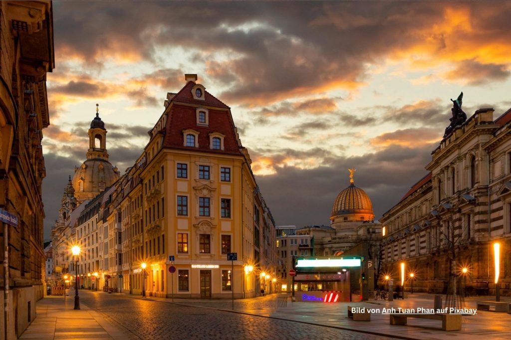 Der Hütchenspieler in Dresden.